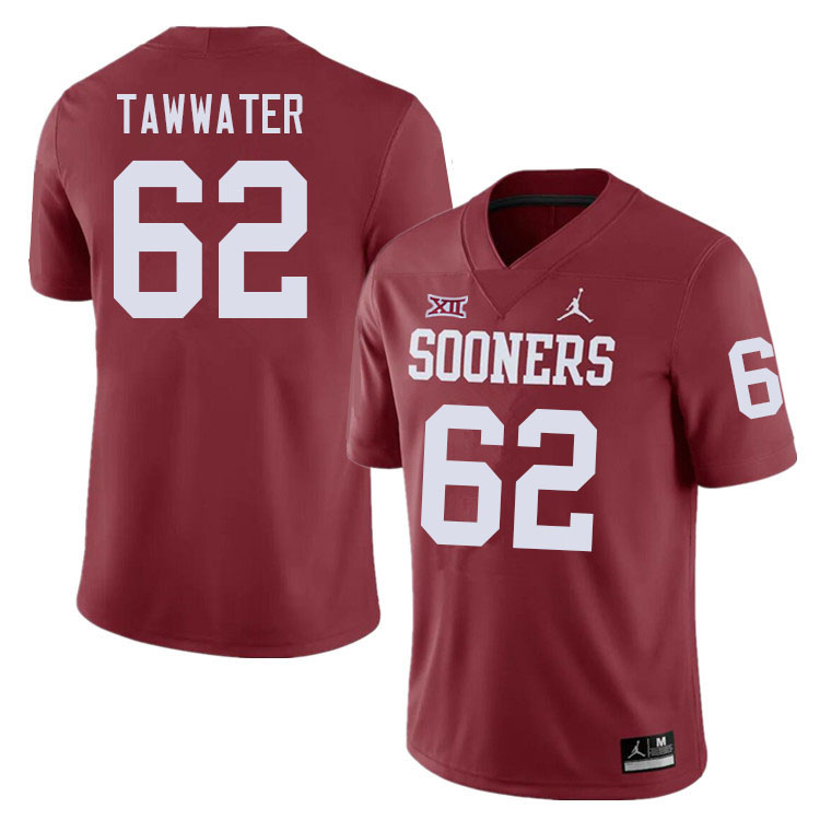 Oklahoma Sooners #62 Ben Tawwater College Football Jerseys Sale-Crimson